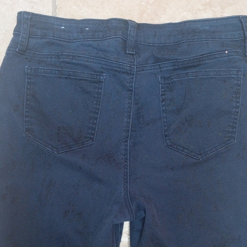 Chico's Navy With Splashs Of Black Jeans - Picture 3 of 13